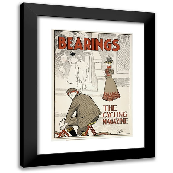 Charles Arthur Cox 14x18 Black Modern Framed Museum Art Print Titled - Bearings, the Cycling Magazine (ca. 1895-1896)