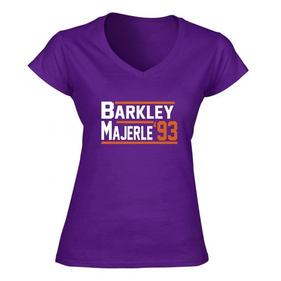 Charles Barkley Dan Majerle Phoenix 1993 LADIES V-NECK Shirt T-Shirt