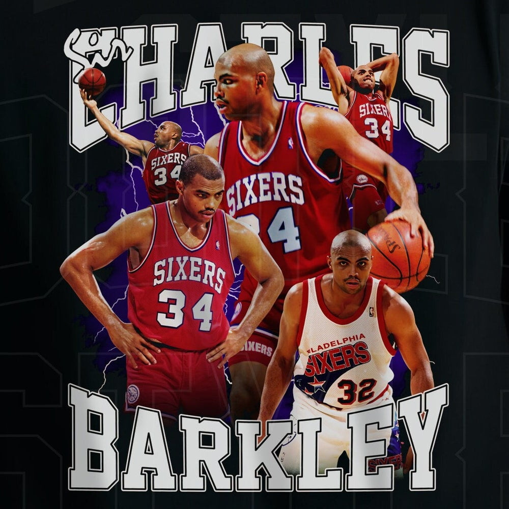 Charles Barkley Shirt for Men Women Vintage Basketball Shirt Bootleg T Shirt Classic 90s Graphic Tee Gift for Philadelphia Basketball fan Walmart