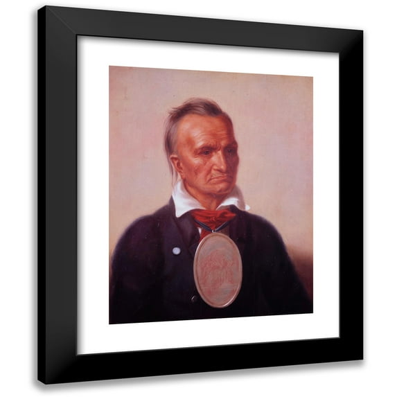 Charles Bird King 19x24 Black Modern Framed Museum Art Print Titled - Sagoyewatha (Known as ‘Red Jacket’) (circa 1828)