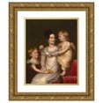 thumbnail image 1 of Charles Bird King 20x24 Gold Ornate Framed and Double Matted Museum Art Print Titled - Sarah Weston Seaton with Her Children Augustine and Julia (1815), 1 of 4