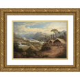 thumbnail image 1 of Charles Blomfield 14x11 Gold Ornate Wood Frame and Double Matted Museum Art Print Titled - Orakei Korako on Waikato, 1 of 4
