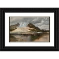 thumbnail image 1 of Charles Blomfield 24x16 Black Ornate Framed Double Matted Museum Art Print Titled: White Terraces, Rotomahana, 1 of 5