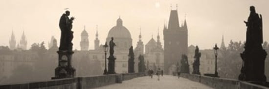Charles Bridge Prague Czech Republic Canvas Art - Panoramic Images (18 x 6)