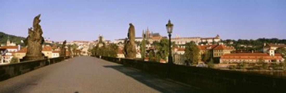 Charles Bridge Prague Czech Republic Canvas Art - Panoramic Images (18 x 6)