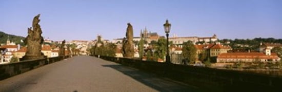Charles Bridge Prague Czech Republic Canvas Art - Panoramic Images (36 x 12)