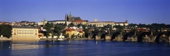 Charles Bridge Prague Czech Republic Canvas Art - Panoramic Images (36 x 12)