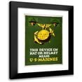 thumbnail image 1 of Charles Buckles Falls 11x14 Black Modern Framed Museum Art Print Titled - This Device on Hat or Helmet Means U.S. Marines (1910), 1 of 5