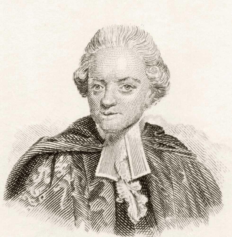 Charles Burney 1726 To 1814 English Music Historian From Crabbs Historical Dictionary Published 1825 Canvas Art - Ken Welsh Design Pics (24 x 24)