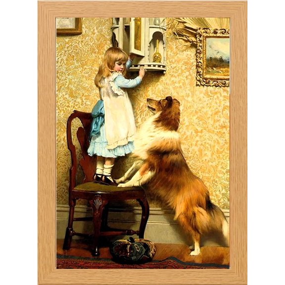 Charles Burton Barber "SECRET PLACE" Victorian Print in Glass Fronted 10" x 13.5" Frame