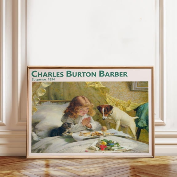 Charles Burton Barber Suspense Poster, Unframed Paper Poster 8x10in