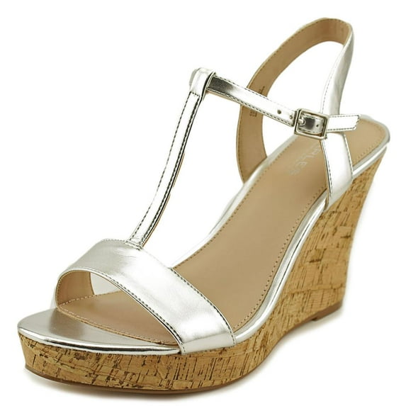 Charles By Charles David Libra RoseGold Metallic Women Silver Wedge Sandal