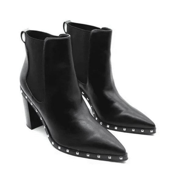 Charles By Charles David Women's Dodger Studded Point Toe Booties Black Size 9.5