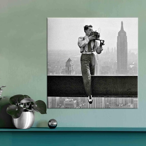Charles C. Ebbets, Canvas Decor, Canvas Art, 3D Printed Canvas, Charles C. Ebbets Canvas Print, New York Canvas Print, Lunchtime Atop a Skyscraper , Canvas Wall Decor - Natural Framed