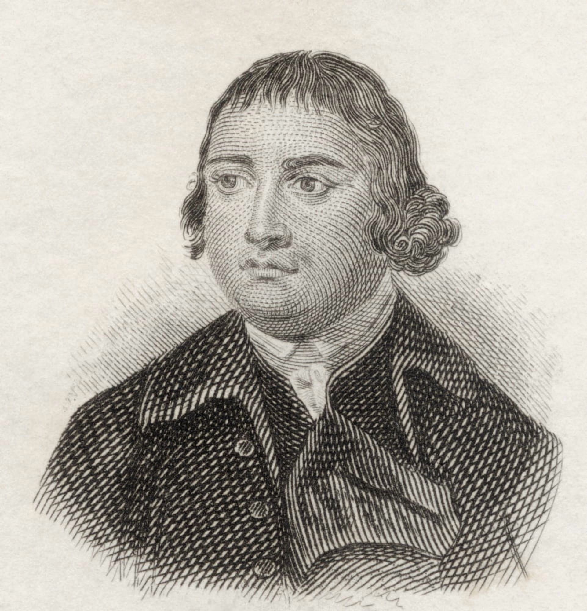Charles Churchill 1731 To 1764 English Poet And Satirist From Crabbs Historical Dictionary Published 1825 Canvas Art - Ken Welsh Design Pics (14 x 15)