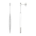 thumbnail image 1 of Charles & Colvard 14K White Gold Moissanite 2.4mm Round Drop Earrings 1.02cttw DEW, 1 of 4
