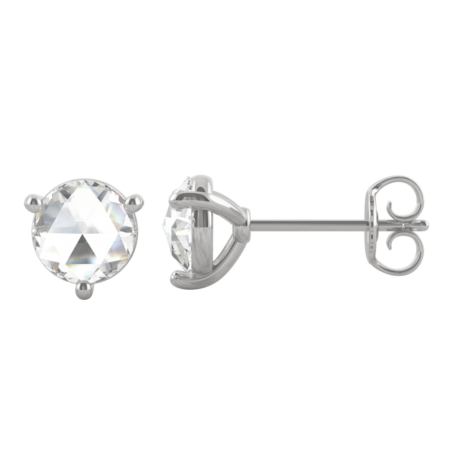 Round Bezel-Set Charles & Colvard Moissanite® Stud Earrings | Waddington  Jewelers | Bowling Green, OH