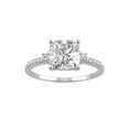 thumbnail image 1 of Charles & Colvard 14K White Gold Moissanite 7mm Cushion Engagement Ring-Size 6 1.81cttw DEW, 1 of 5
