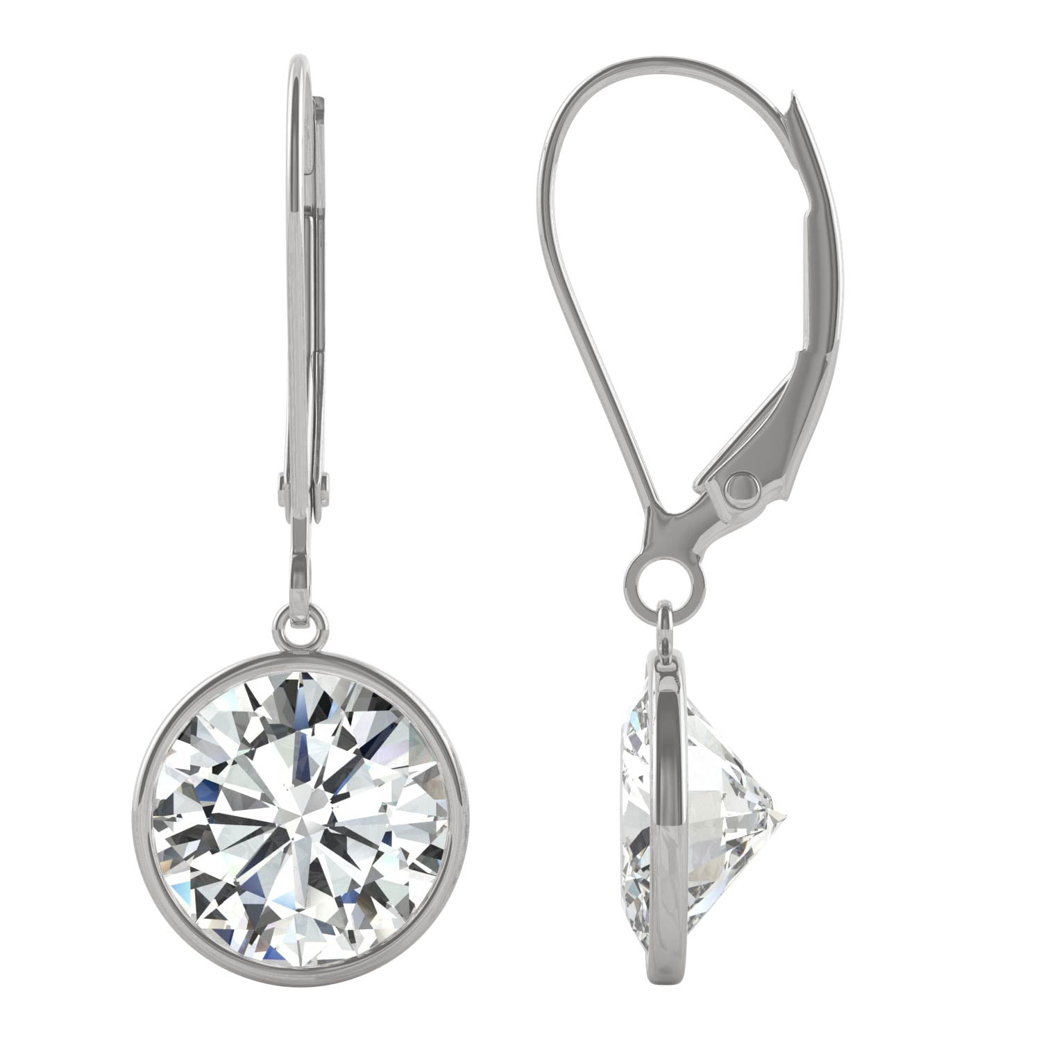 Gem Stone King 14K Yellow Gold Dangle Earrings Set with Forever Classic  Moissanite from Charles &