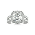 thumbnail image 1 of Charles & Colvard 14K White Gold Moissanite 9mm Cushion Engagement Ring-Size 5.5 4.24cttw DEW, 1 of 9