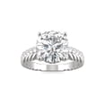 thumbnail image 1 of Charles & Colvard 14K White Gold Moissanite 9mm Round Engagement Ring-Size 7.5 2.70ct DEW, 1 of 8