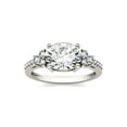 thumbnail image 1 of Charles & Colvard 14K White Gold Moissanite 9x7mm Oval Engagement Ring-Size 5 2.30cttw DEW, 1 of 8