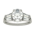 thumbnail image 1 of Charles & Colvard 14K White Gold Moissanite 9x7mm Oval Engagement Ring-Size 5 3.26cttw DEW, 1 of 8