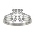 thumbnail image 1 of Charles & Colvard 14K White Gold Moissanite 9x7mm Radiant Engagement Ring-Size 7 3.86cttw DEW, 1 of 8