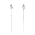 thumbnail image 1 of Charles & Colvard Forever Classic 4.5mm Round Moissanite Dangle Earrings 0.66cttw DEW, 1 of 7
