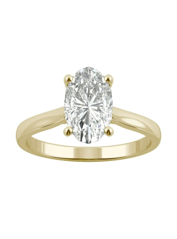 Charles & Colvard Moissanite 10x6mm Elongated Oval Engagement Ring-Size 5, 2.30ct DEW