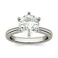 thumbnail image 1 of Charles & Colvard White Gold 8mm Moissanite 6-Prong Solitaire Engagement Ring-Size 8 1.9ct DEW, 1 of 6