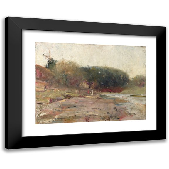 Charles Conder 14x11 Black Modern Framed Museum Art Print Titled - On the River Yarra, Near Heidelberg, Victoria (circa 1890)