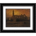 thumbnail image 1 of Charles Cottet 2x Matted 24x20 Black Ornate Framed Art Print 'Lamentation of women Camaret around the chapel of burnt-Roch' Amadour', 1 of 2