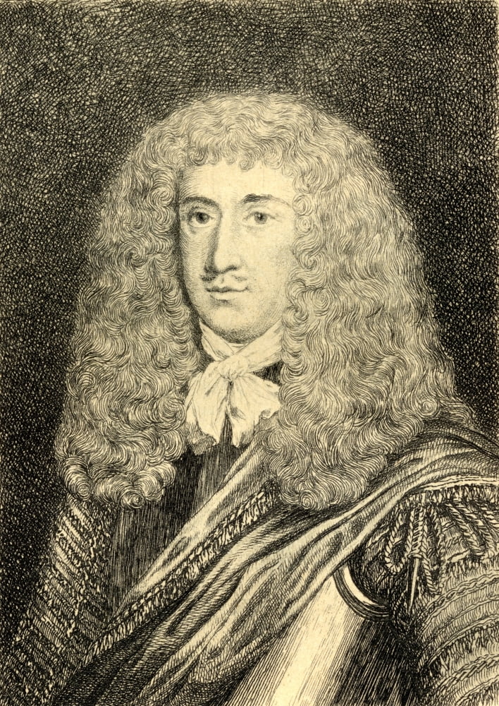 Charles Cotton1630-1687 English Poet From A Portrait By Sir Peter Lely Canvas Art - Ken Welsh Design Pics (24 x 36)