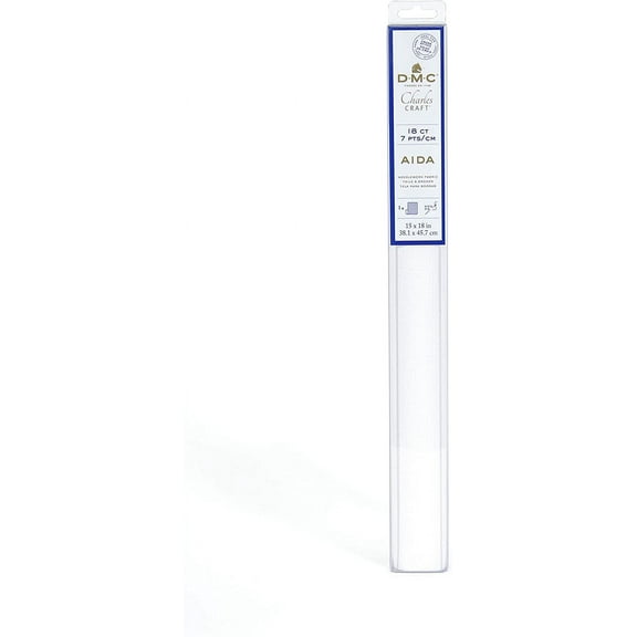 Charles Craft Gold Standard Aida 18 Count 15"X18" Box, White