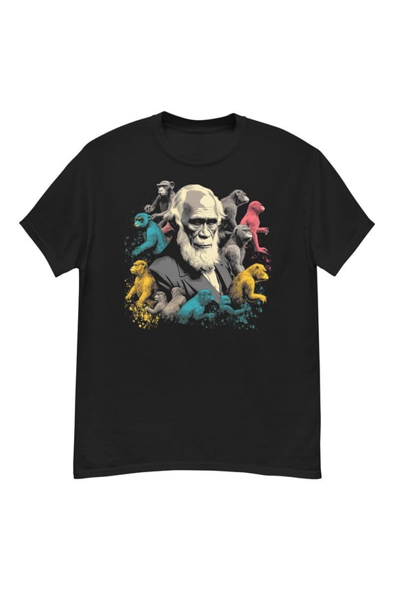Charles Darwin Evolution Science Biology History Graphic TShirt,for unisex up to size 5XL