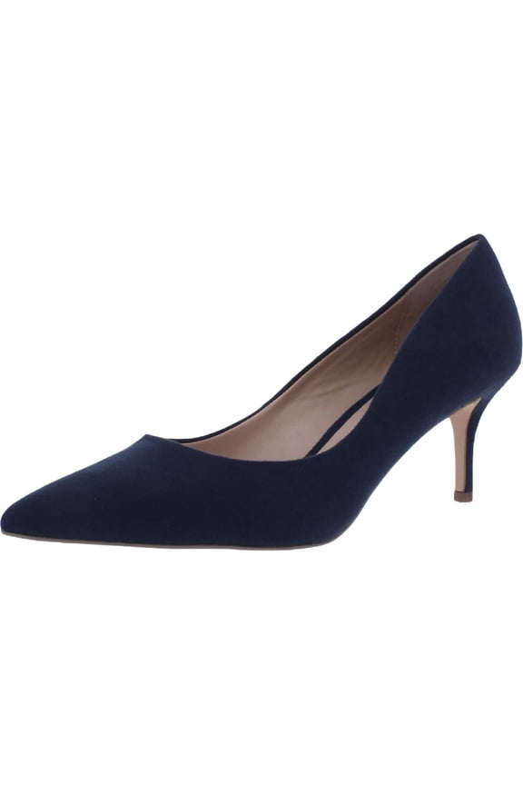 Charles David Amelia Black Slip On Pointed Toe Stiletto Padded Footbed Pumps (Black, 8.5)