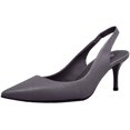 thumbnail image 1 of Charles David Amy Black Smooth Ankle Strap Pointed Toe Footbed Classic Pumps (Black Smooth, 5), 1 of 3