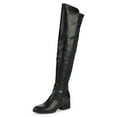 thumbnail image 1 of Charles David Reason Black Vegan Leather 50/50 Fitted Over The knee Riding Boots (Black, 6), 1 of 8