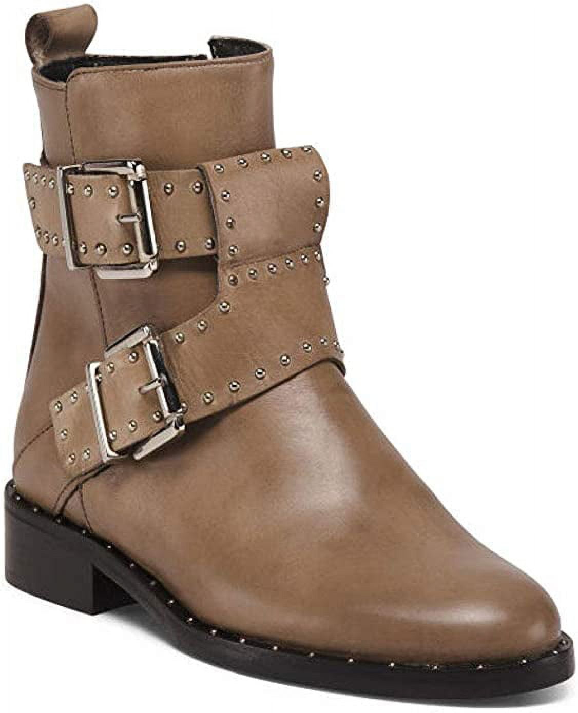 Charles David women s Studded Buckle Strap Boot Size 38.5 EU Beige