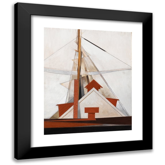 Charles Demuth 15x18 Black Modern Framed Museum Art Print Titled - Masts (1919)
