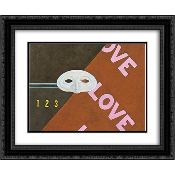 Charles Demuth 2x Matted 24x20 Black Ornate Framed Art Print 'Love Love Love'