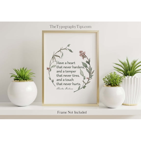 Charles Dickens Quote Wall Art Print, Unframed Paper Poster 8x10in