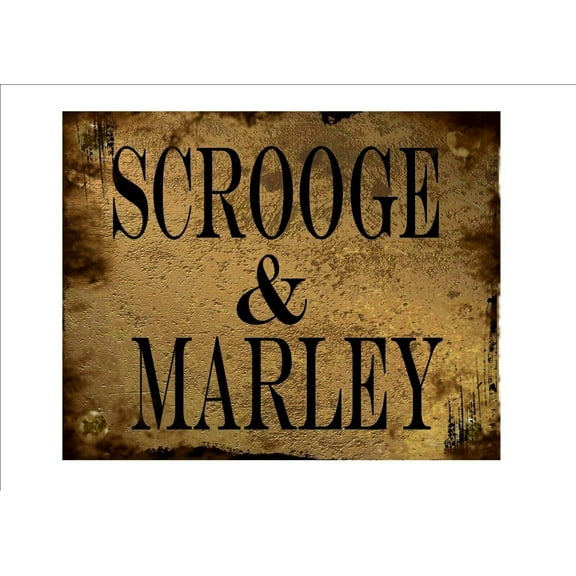 Charles Dickens Scrooge Christmas Carol Vintage Style Metal Sign Christmas Metal Sign Size: 12 x 16 inch