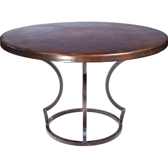 Charles Dining Table-48 Copper Round Top