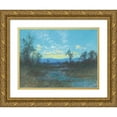 thumbnail image 1 of Charles Dorman Robinson 14x12 Gold Ornate Wood Frame and Double Matted Museum Art Print Titled - Sinking Sun (1907), 1 of 4