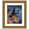 thumbnail image 1 of Charles E Turner 15x18 Gold Ornate Wood Frame and Double Matted Museum Art Print Titled - Bombing Scene Description Hudson Bombers on a Coastal Raid (Between 1939 and 1946), 1 of 4