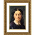 thumbnail image 1 of Charles Edouard Boutibonne 11x14 Gold Ornate Wood Frame and Double Matted Museum Art Print Titled - Johanna Kempe (1818-1909) (1866), 1 of 4