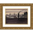 thumbnail image 1 of Charles Ephraim Burchfield 18x14 Gold Ornate Wood Frame and Double Matted Museum Art Print Titled - November Light (1921), 1 of 4