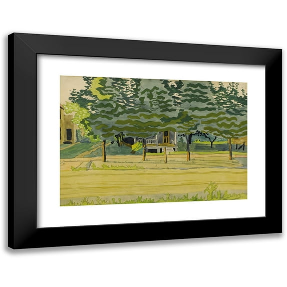 Charles Ephraim Burchfield 24x18 Black Modern Framed Museum Art Print Titled - Late Afternoon (1916)